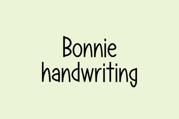 Bonnie: A Handwritten Font for Creative Projects