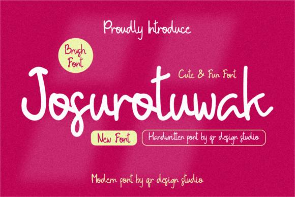 Josurotuwak: A Friendly Script Font
