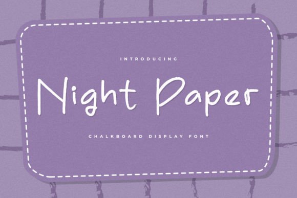 Night Paper Font Review