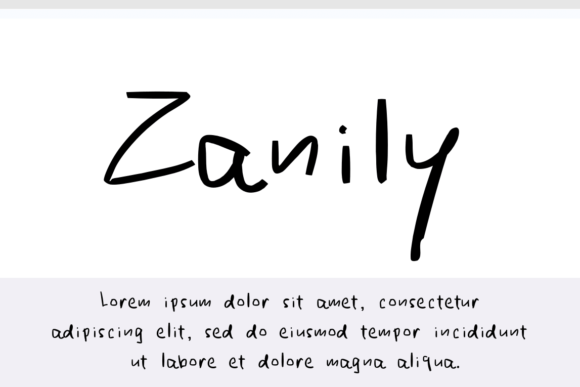 Zanily: A Friendly Script Font for Crafts